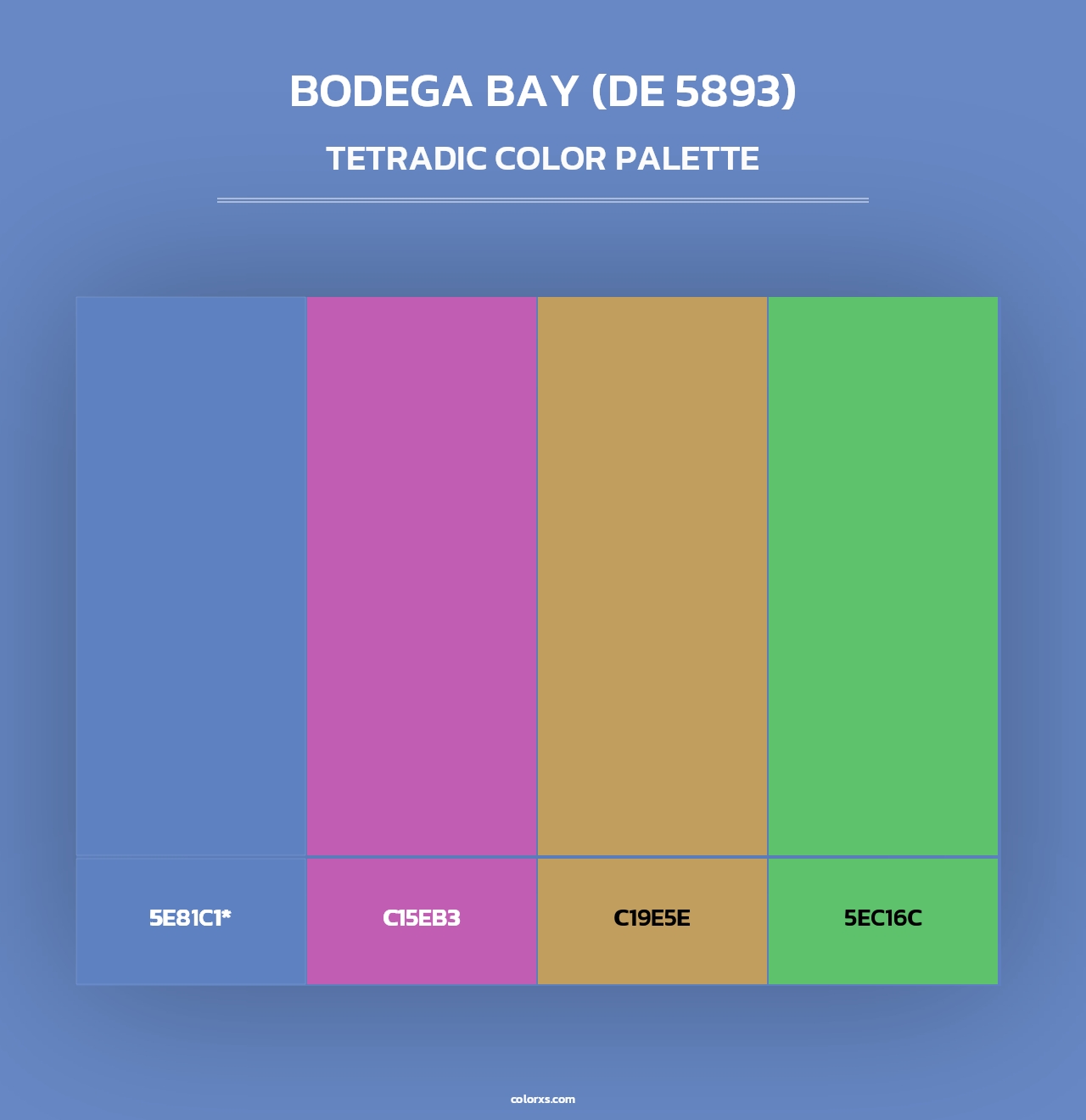 Bodega Bay (DE 5893) - Tetradic Color Palette