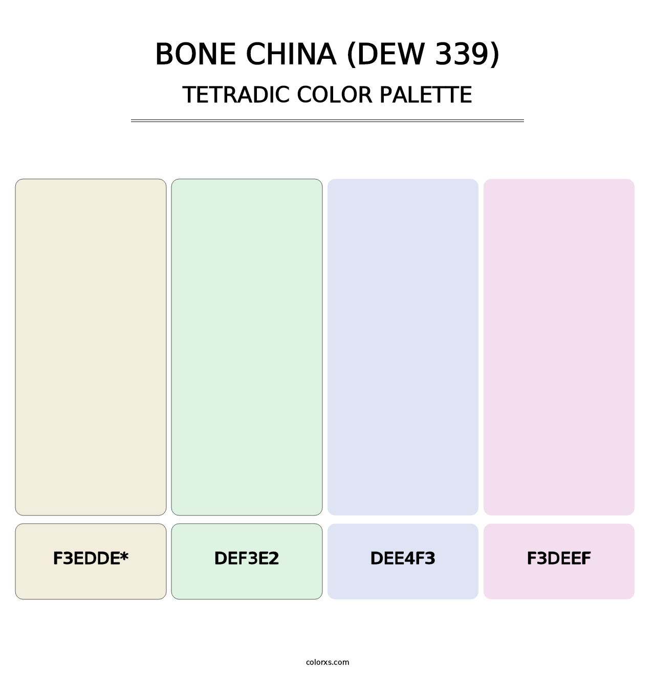 Bone China (DEW 339) - Tetradic Color Palette