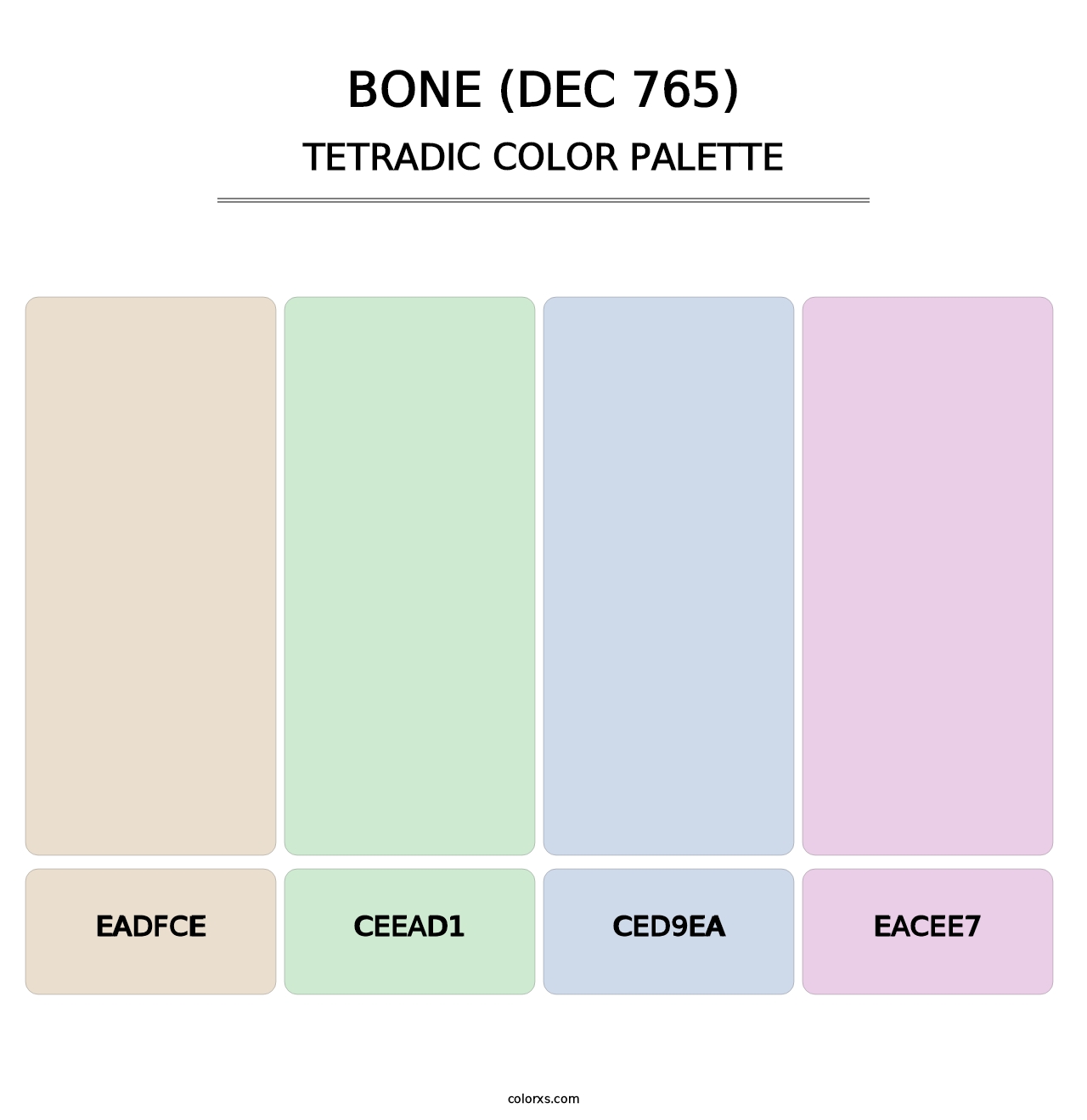 Bone (DEC 765) - Tetradic Color Palette