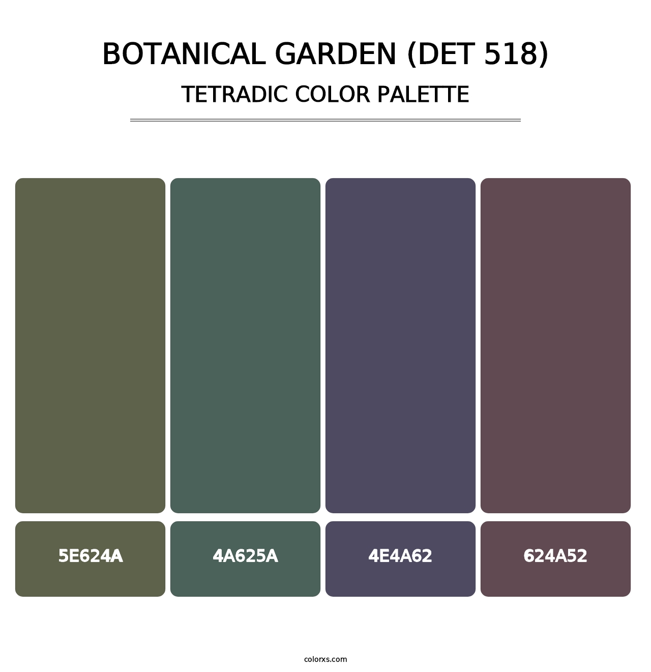 Botanical Garden (DET 518) - Tetradic Color Palette