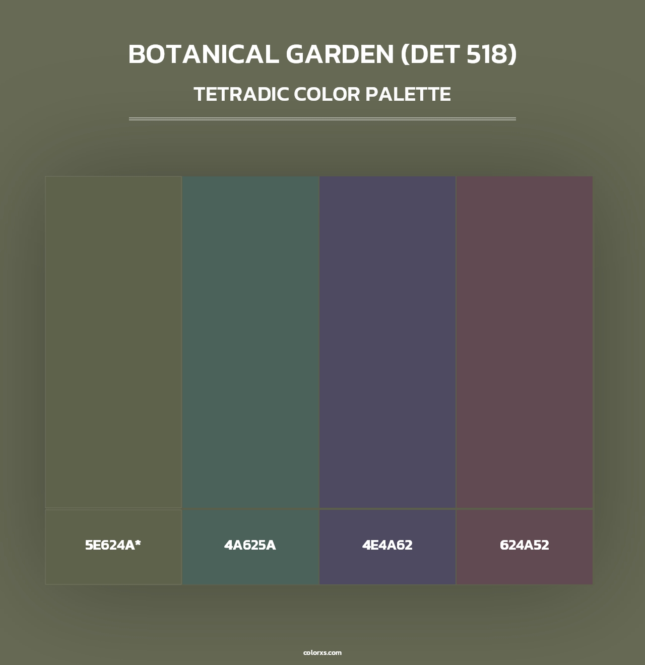 Botanical Garden (DET 518) - Tetradic Color Palette