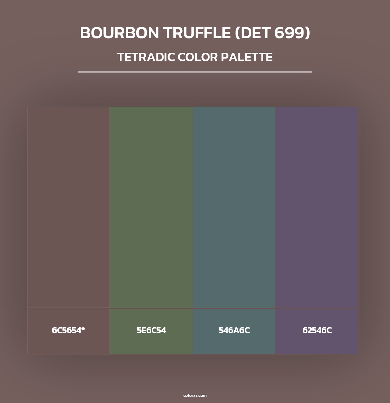 Bourbon Truffle (DET 699) - Tetradic Color Palette