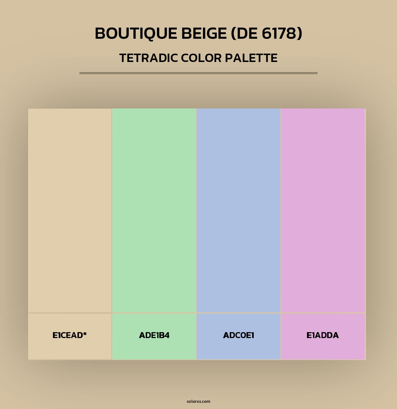 Boutique Beige (DE 6178) - Tetradic Color Palette