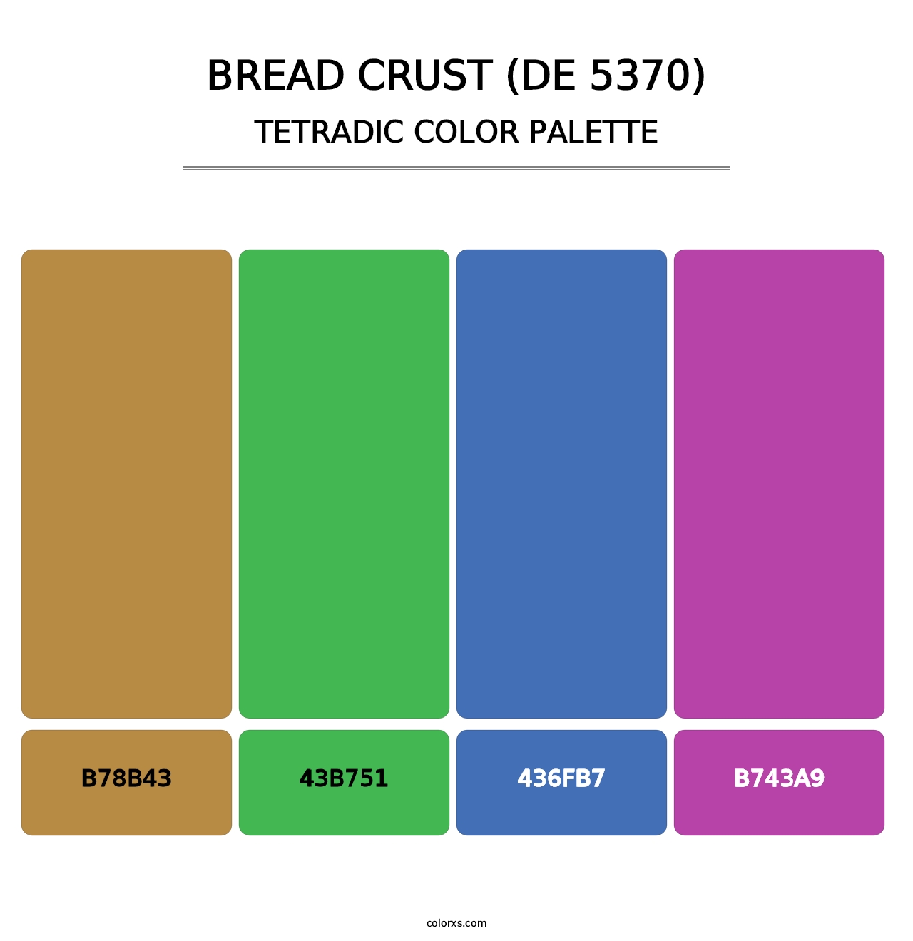 Bread Crust (DE 5370) - Tetradic Color Palette