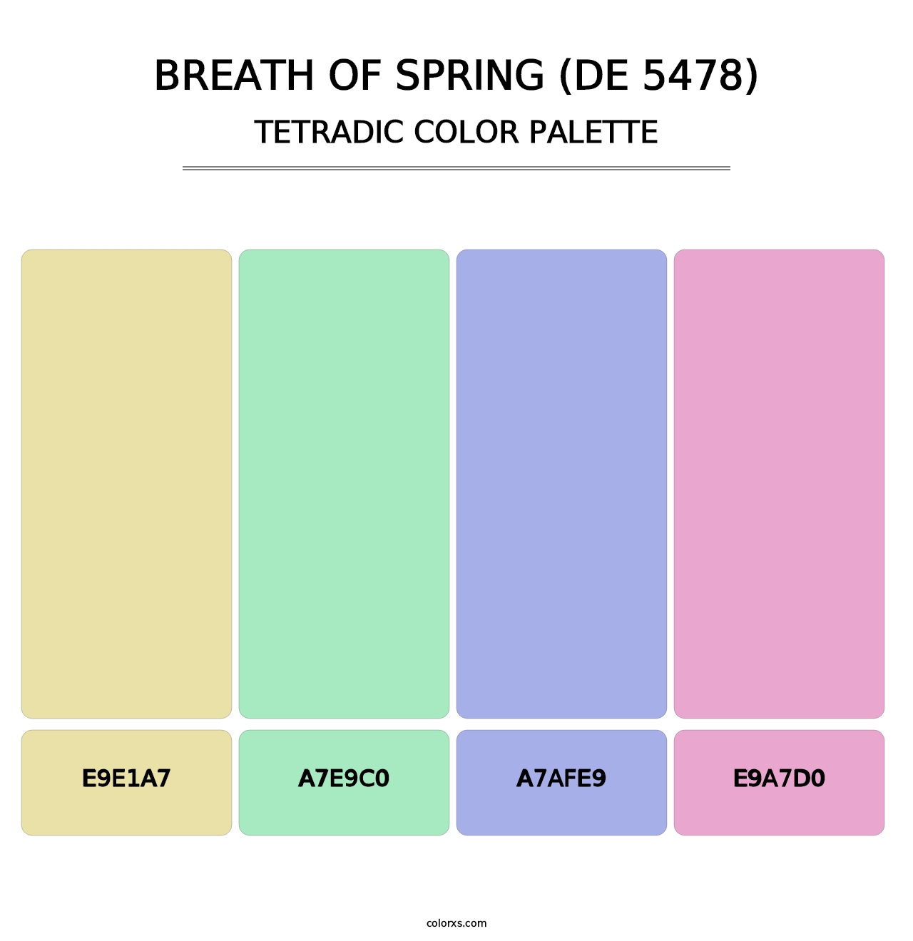 Breath of Spring (DE 5478) - Tetradic Color Palette