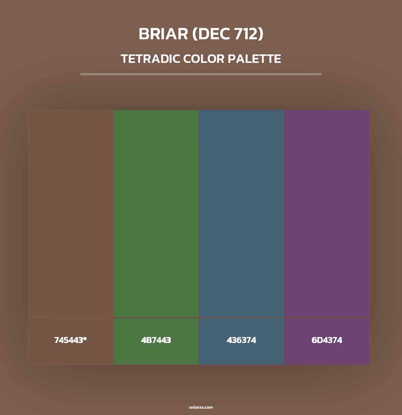 Briar (DEC 712) - Tetradic Color Palette
