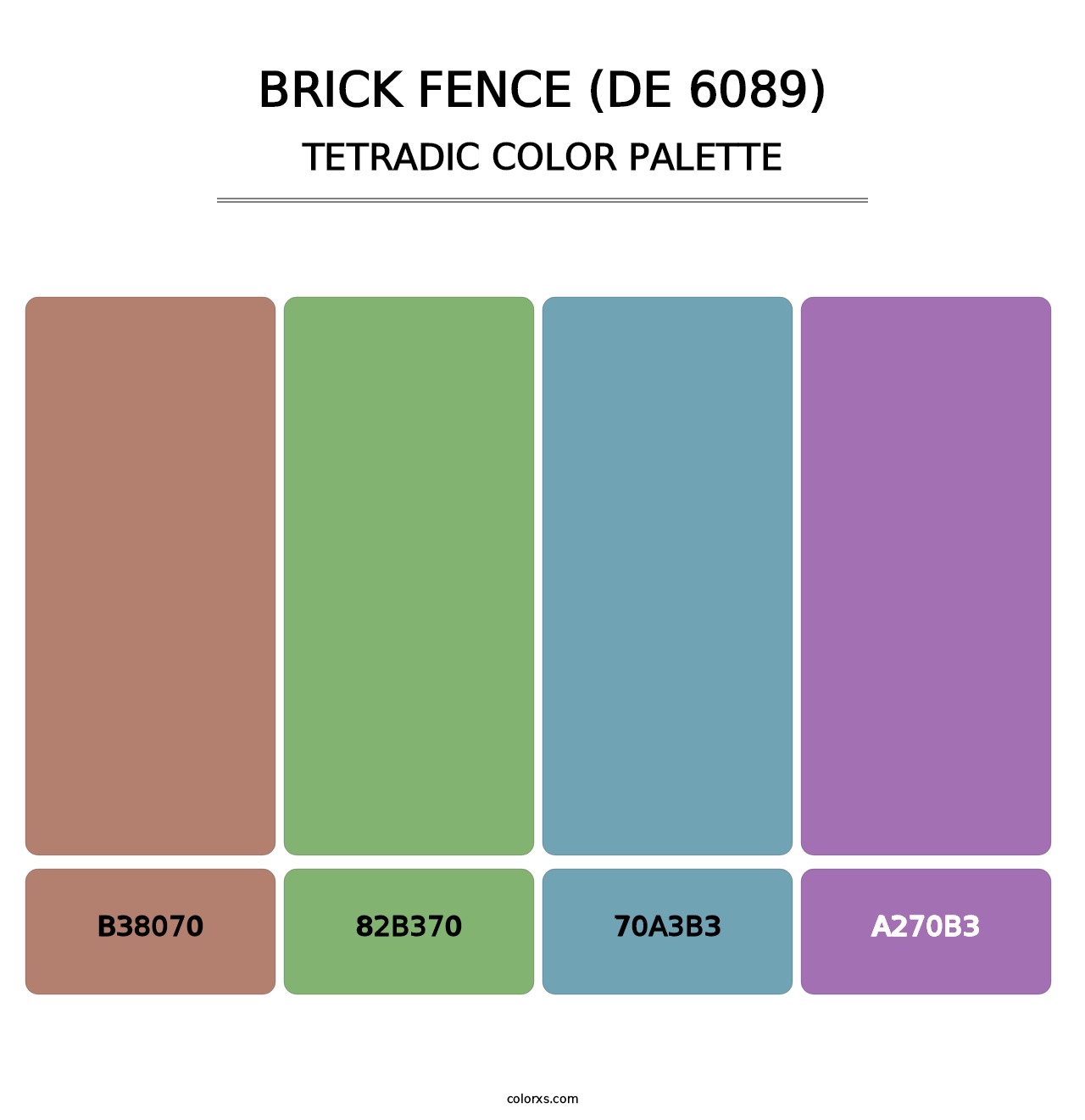 Brick Fence (DE 6089) - Tetradic Color Palette