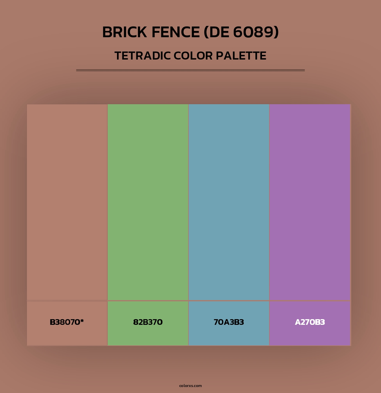 Brick Fence (DE 6089) - Tetradic Color Palette