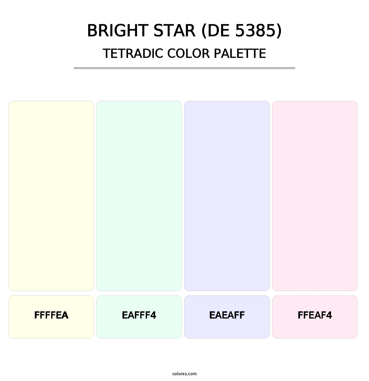 Bright Star (DE 5385) - Tetradic Color Palette