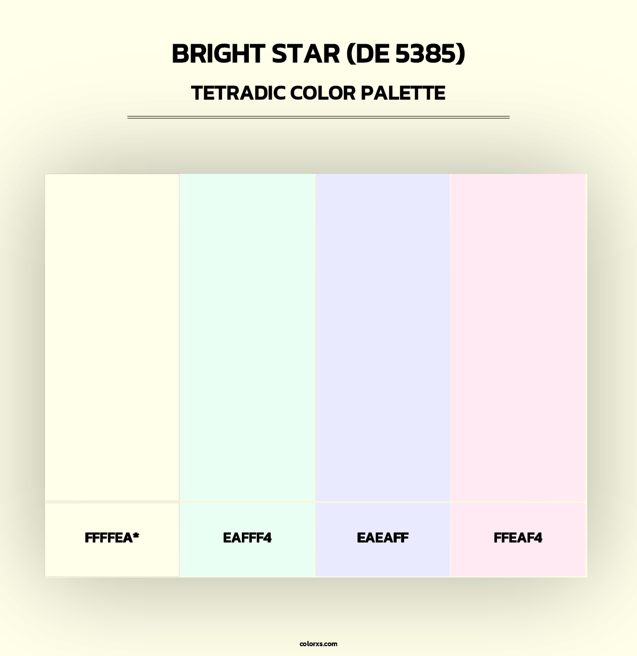 Bright Star (DE 5385) - Tetradic Color Palette