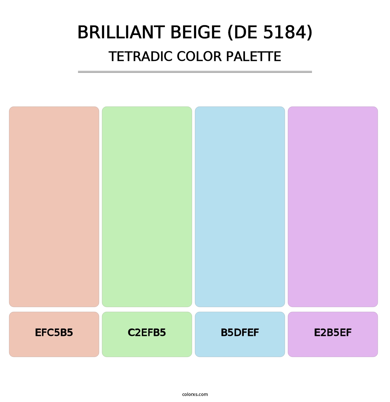 Brilliant Beige (DE 5184) - Tetradic Color Palette