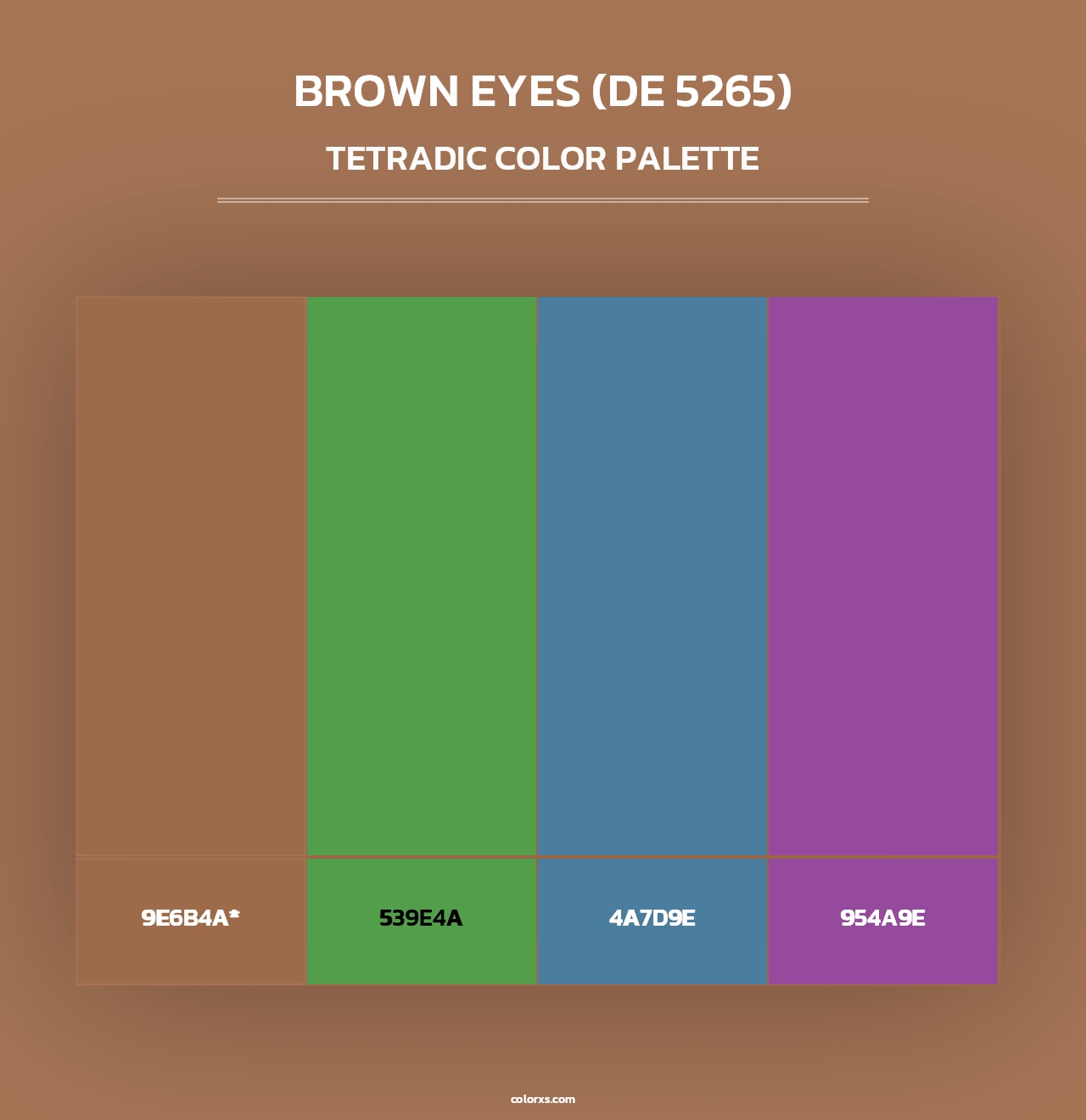 Brown Eyes (DE 5265) - Tetradic Color Palette