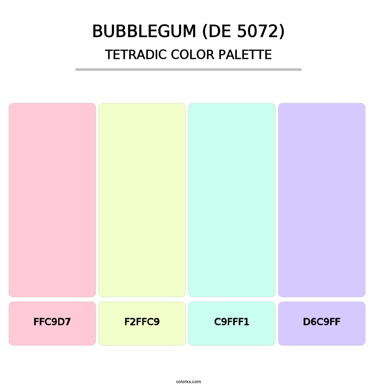 Bubblegum (DE 5072) - Tetradic Color Palette