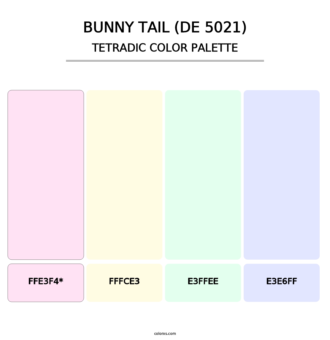 Bunny Tail (DE 5021) - Tetradic Color Palette