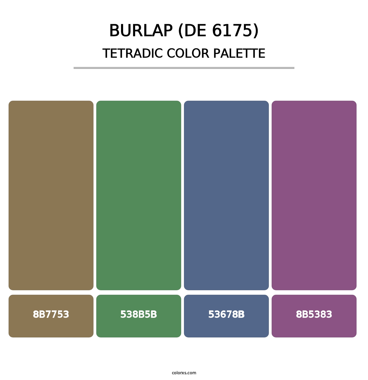 Burlap (DE 6175) - Tetradic Color Palette