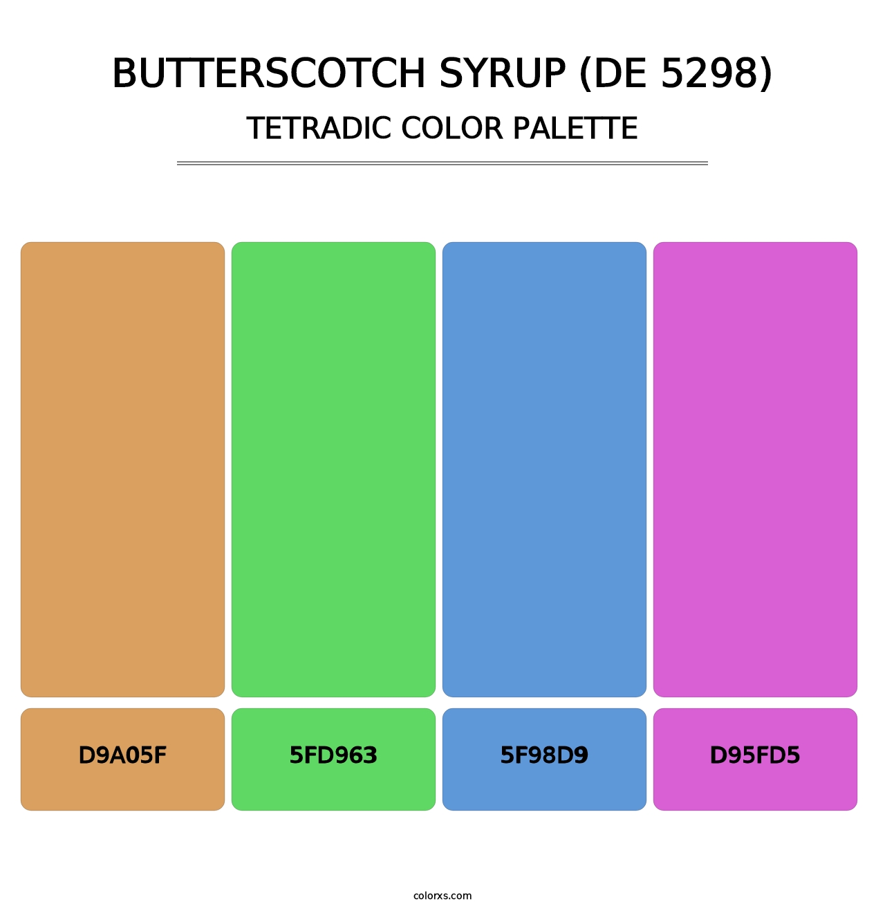 Butterscotch Syrup (DE 5298) - Tetradic Color Palette