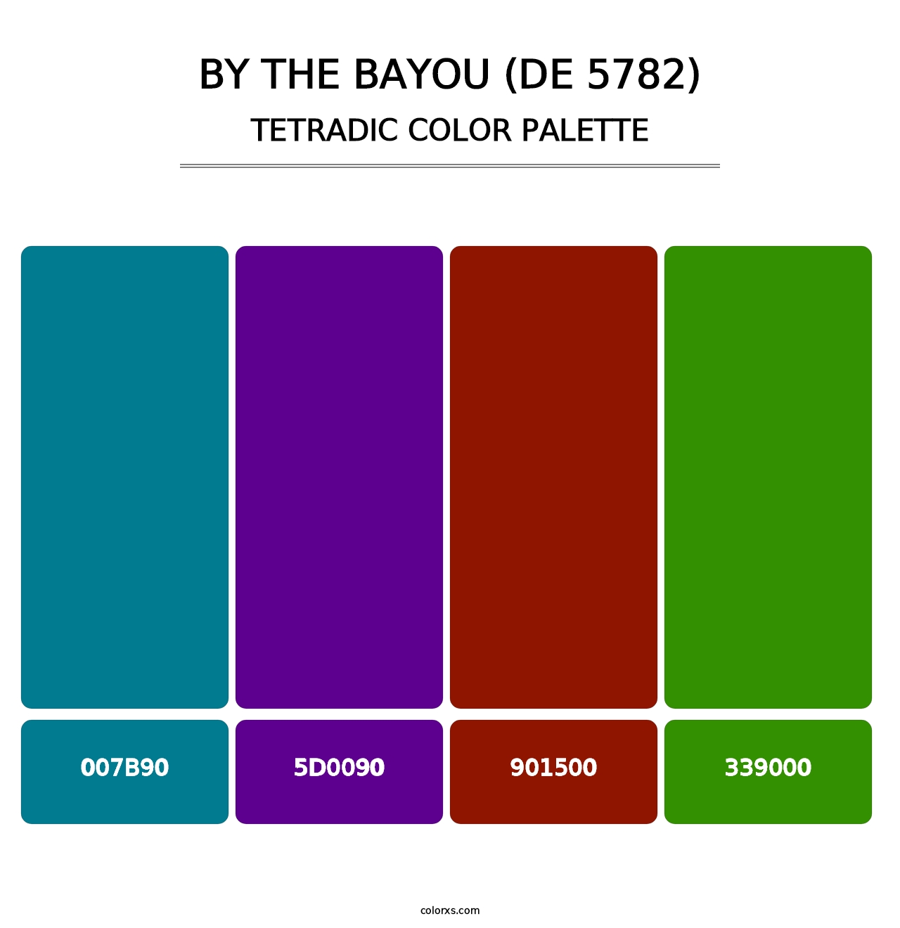 By the Bayou (DE 5782) - Tetradic Color Palette