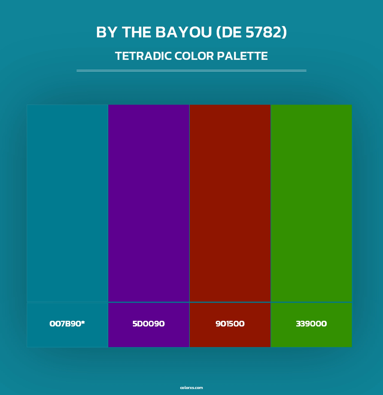By the Bayou (DE 5782) - Tetradic Color Palette