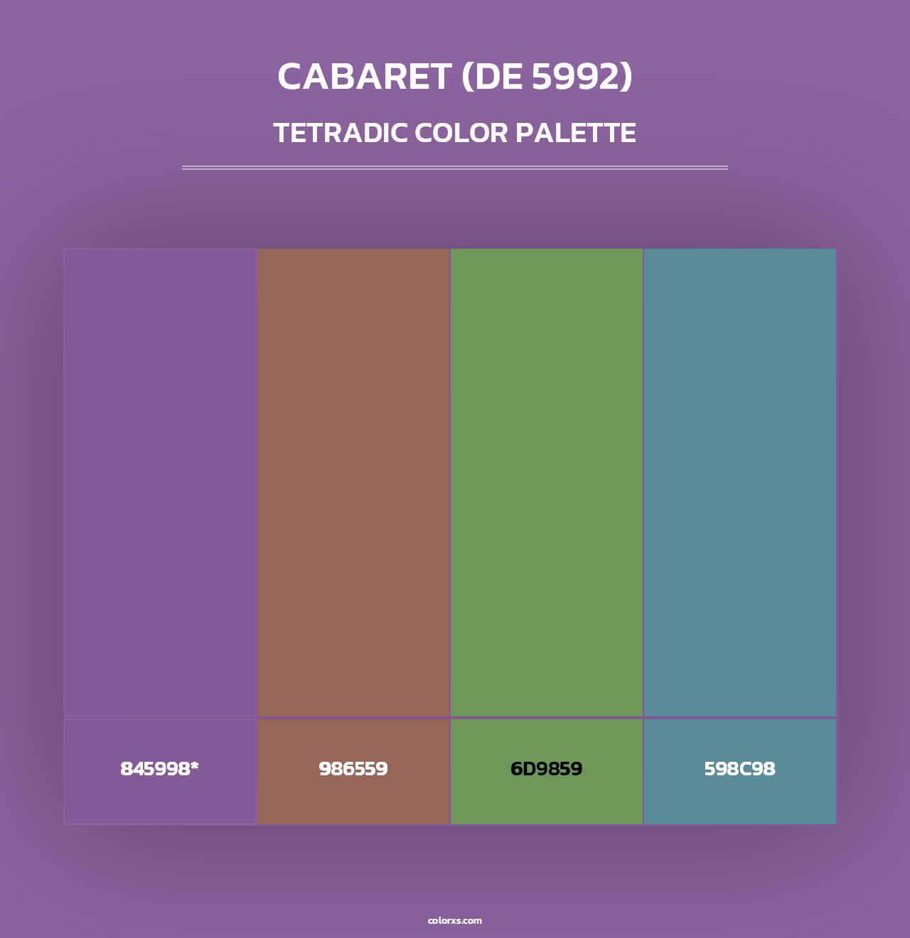 Cabaret (DE 5992) - Tetradic Color Palette