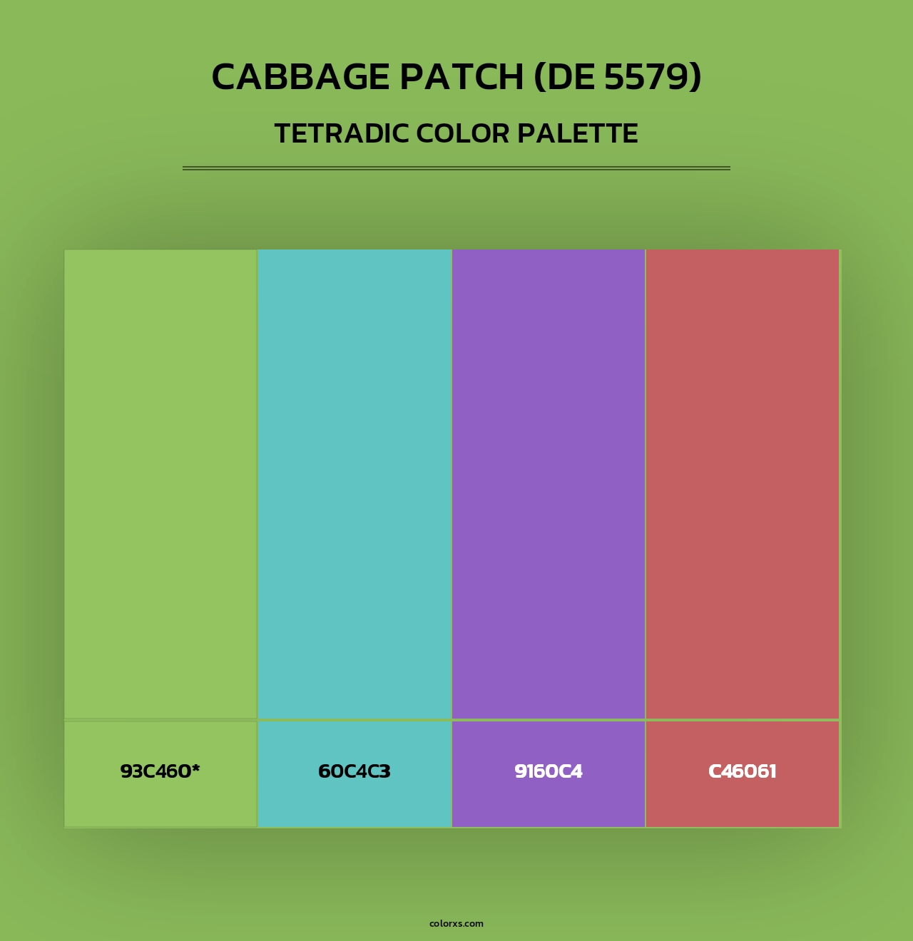 Cabbage Patch (DE 5579) - Tetradic Color Palette