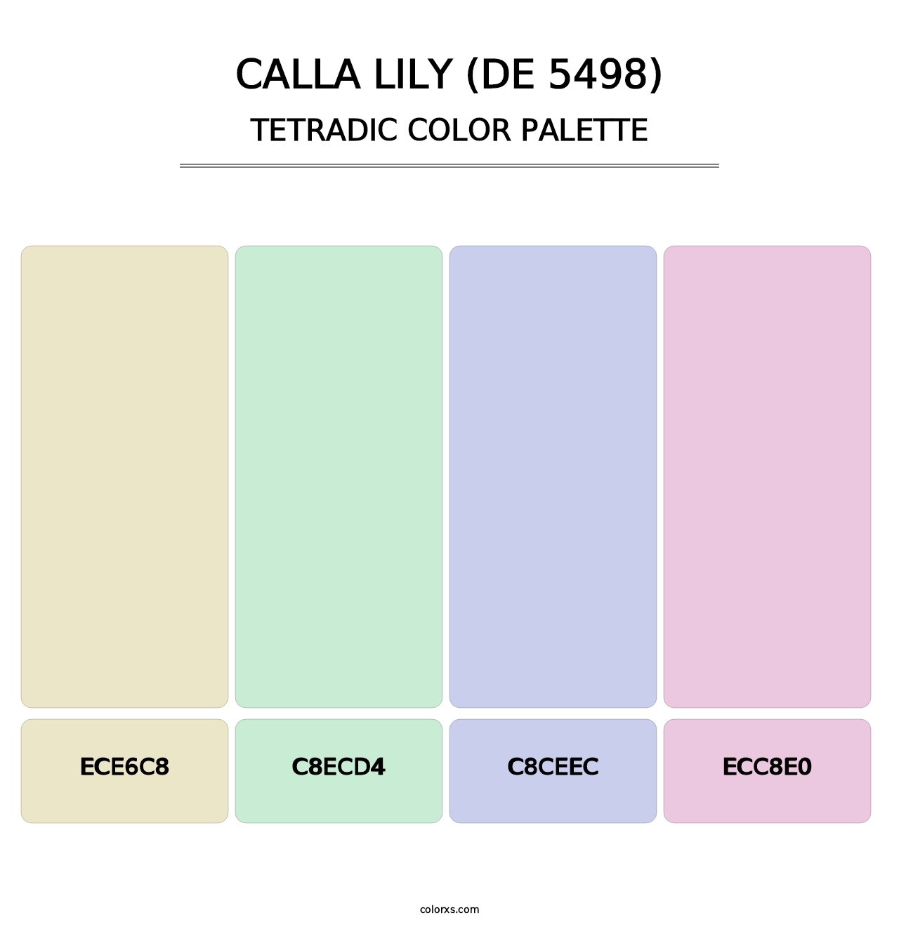 Calla Lily (DE 5498) - Tetradic Color Palette