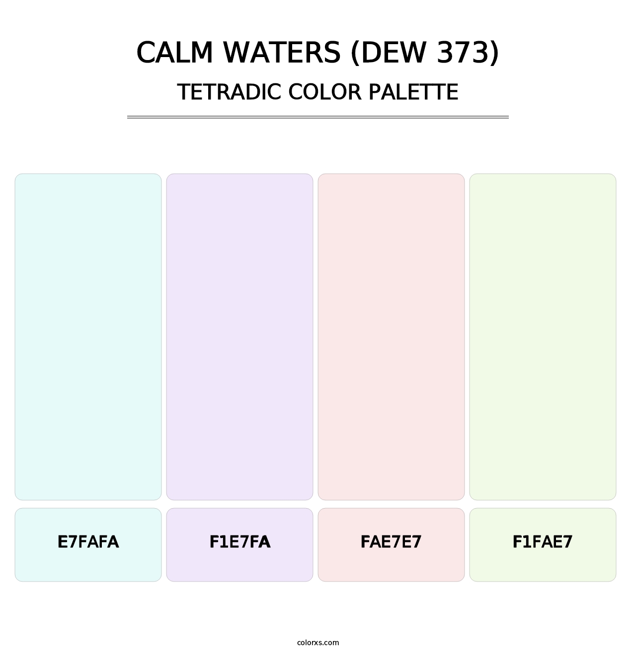 Calm Waters (DEW 373) - Tetradic Color Palette