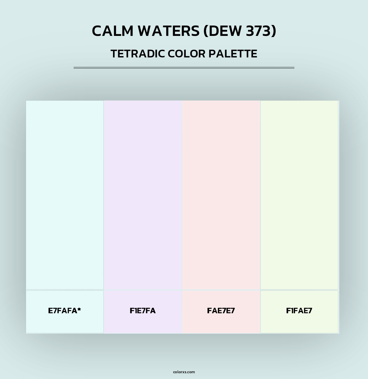Calm Waters (DEW 373) - Tetradic Color Palette