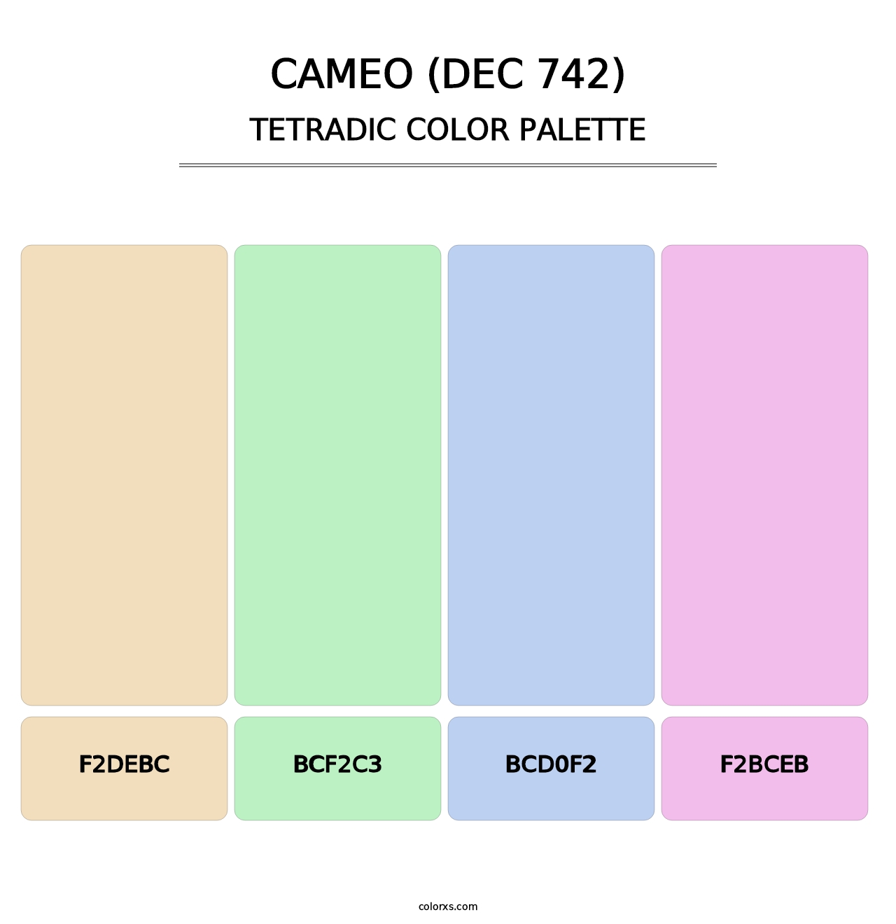 Cameo (DEC 742) - Tetradic Color Palette