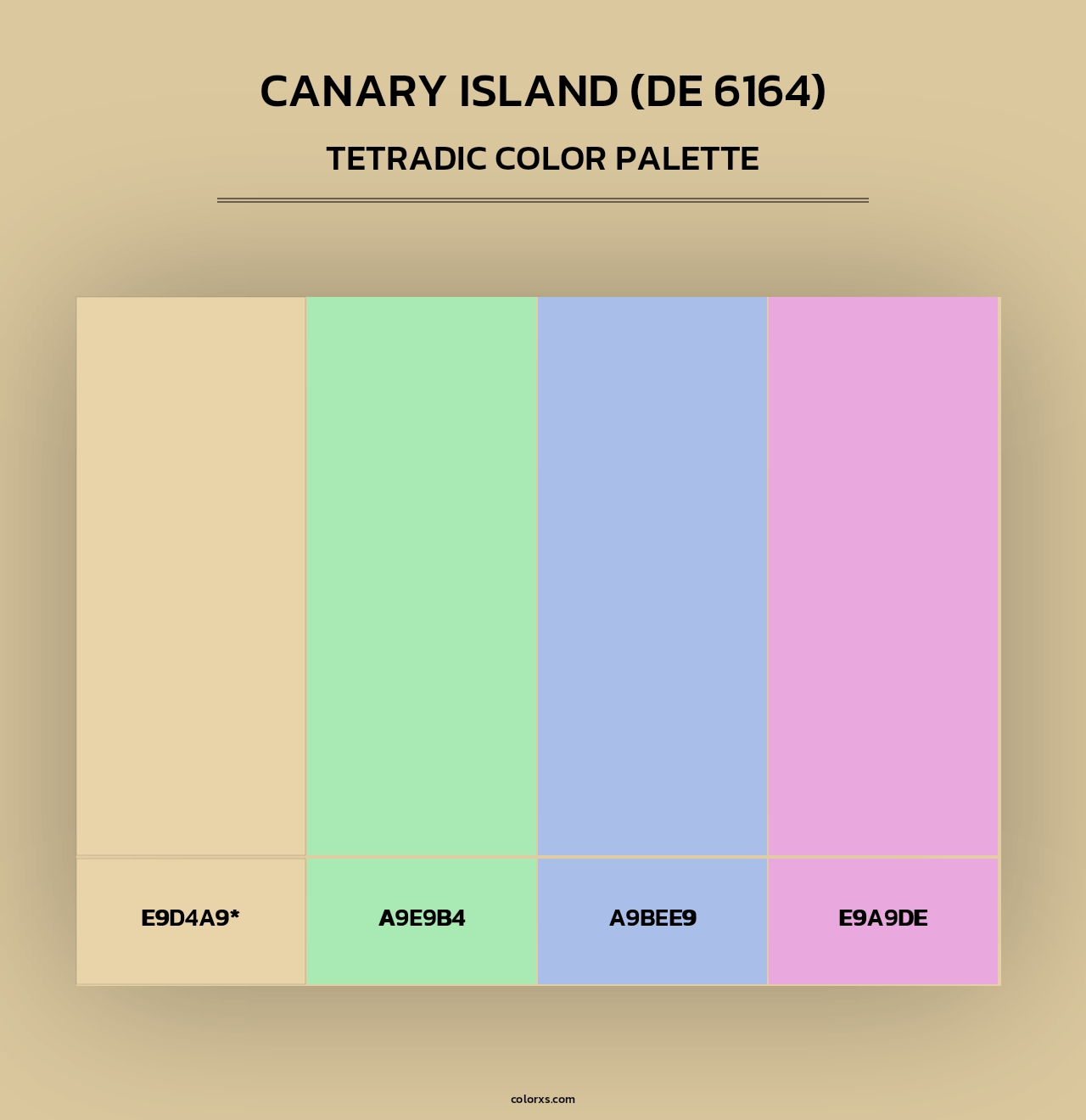 Canary Island (DE 6164) - Tetradic Color Palette