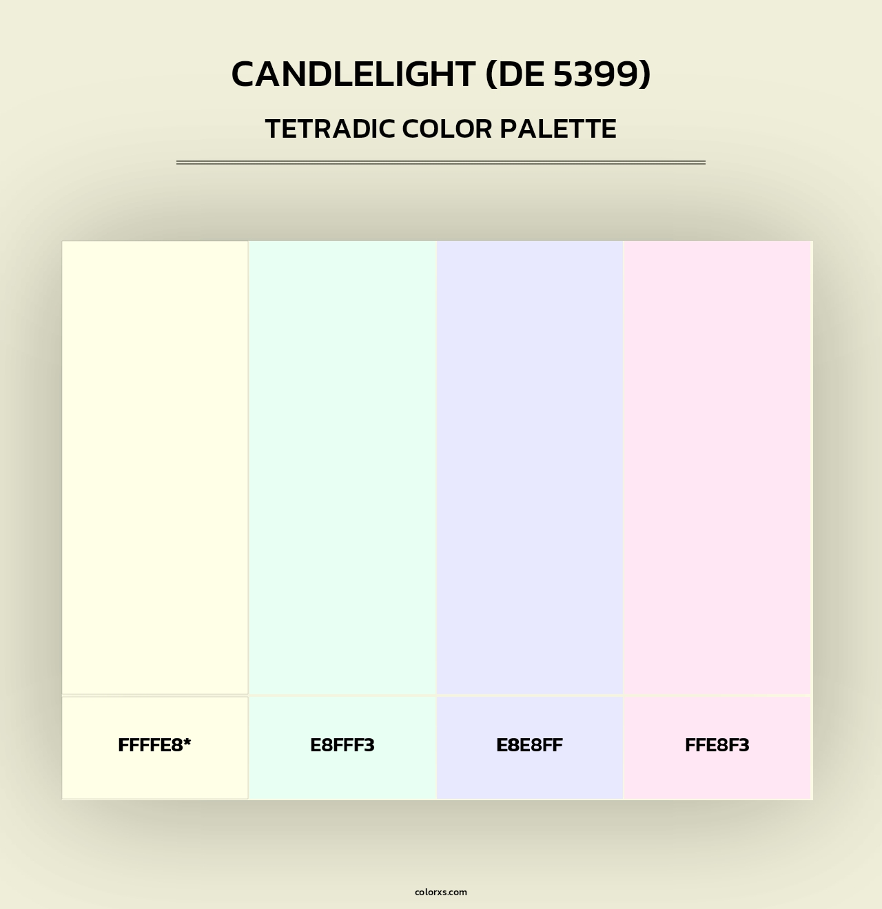 Candlelight (DE 5399) - Tetradic Color Palette
