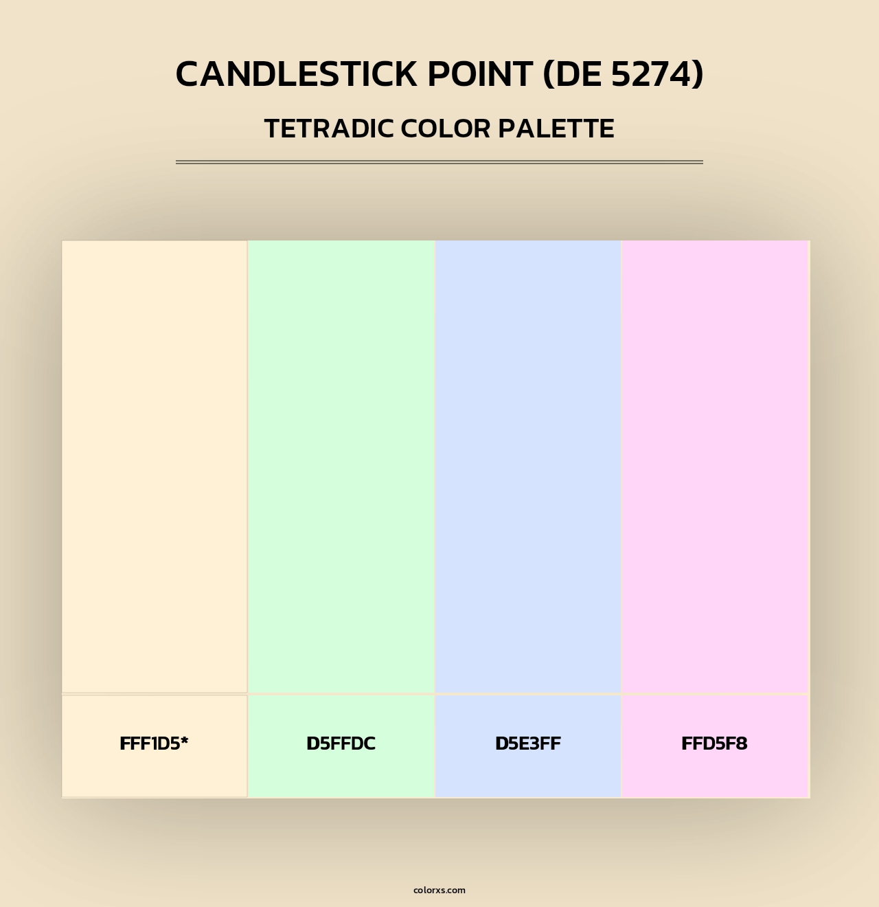 Candlestick Point (DE 5274) - Tetradic Color Palette
