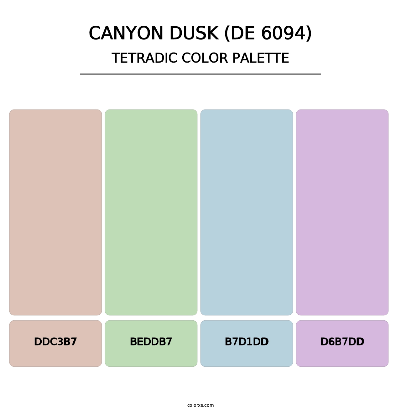 Canyon Dusk (DE 6094) - Tetradic Color Palette