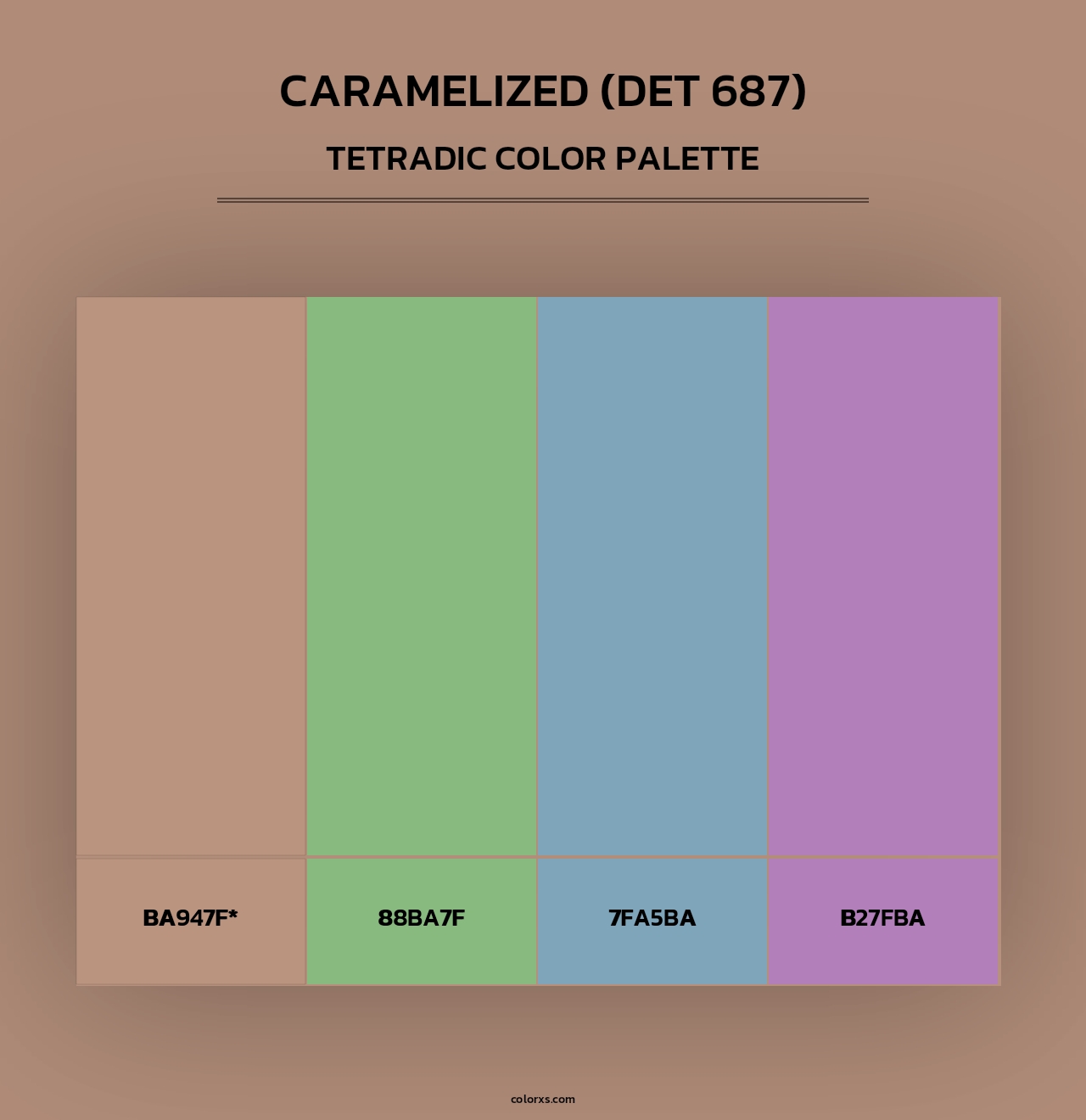 Caramelized (DET 687) - Tetradic Color Palette