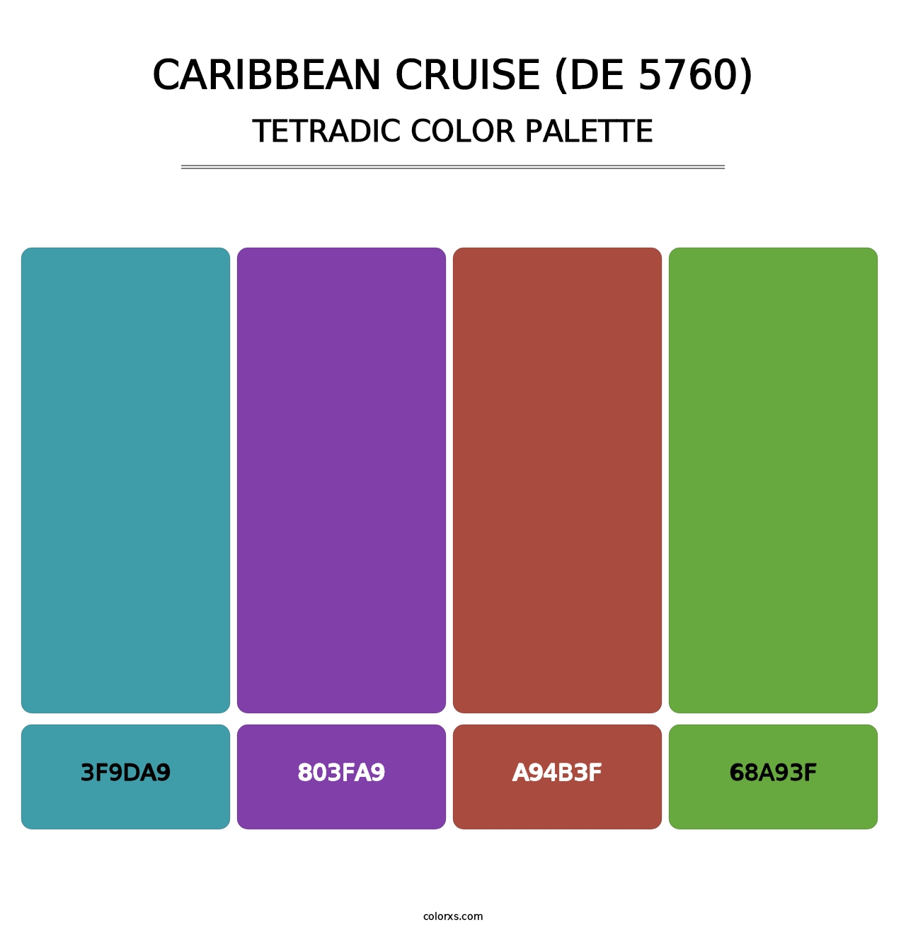 Caribbean Cruise (DE 5760) - Tetradic Color Palette