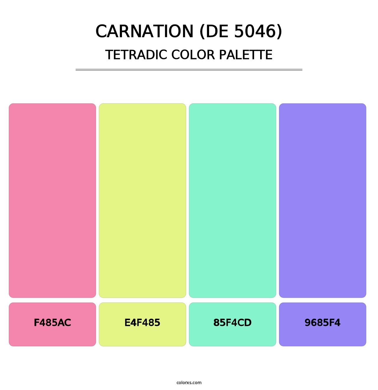Carnation (DE 5046) - Tetradic Color Palette