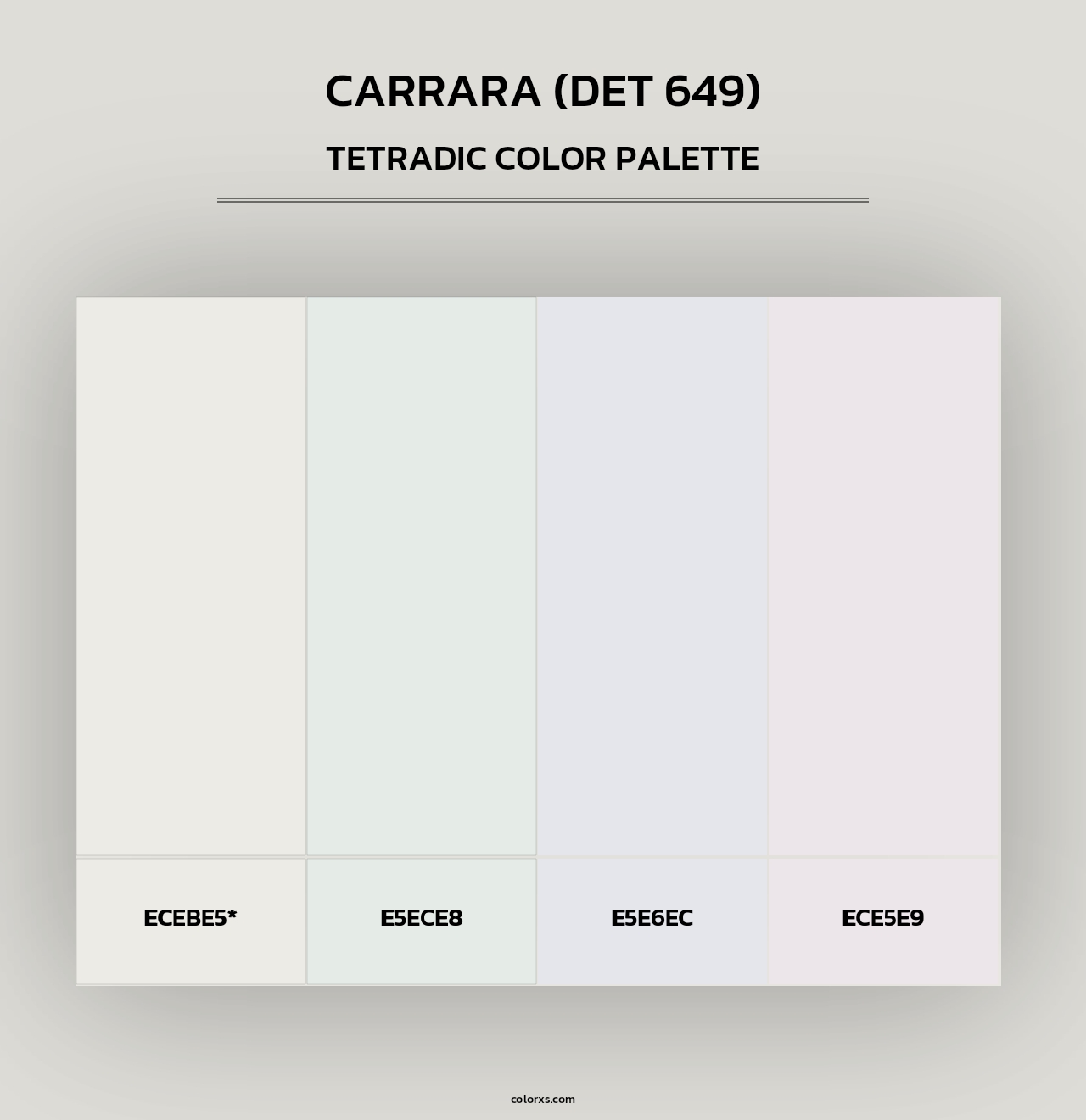 Carrara (DET 649) - Tetradic Color Palette