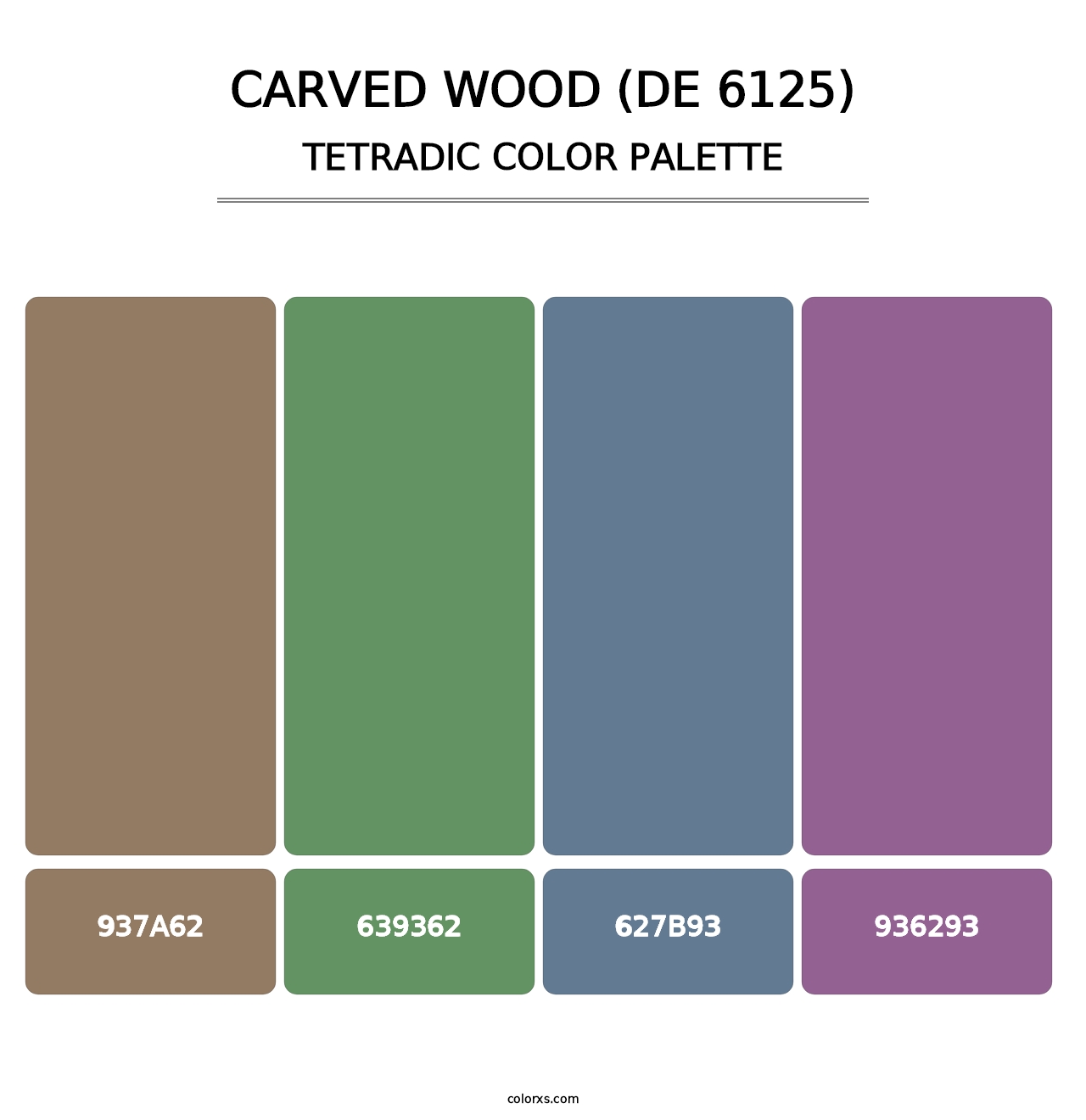 Carved Wood (DE 6125) - Tetradic Color Palette