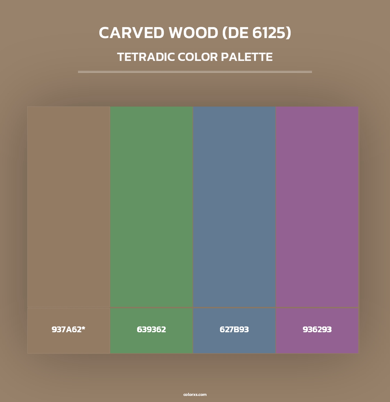 Carved Wood (DE 6125) - Tetradic Color Palette