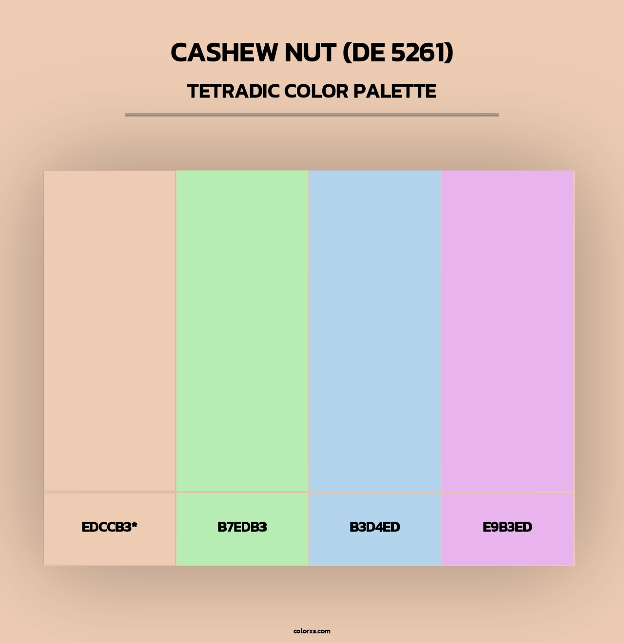 Cashew Nut (DE 5261) - Tetradic Color Palette