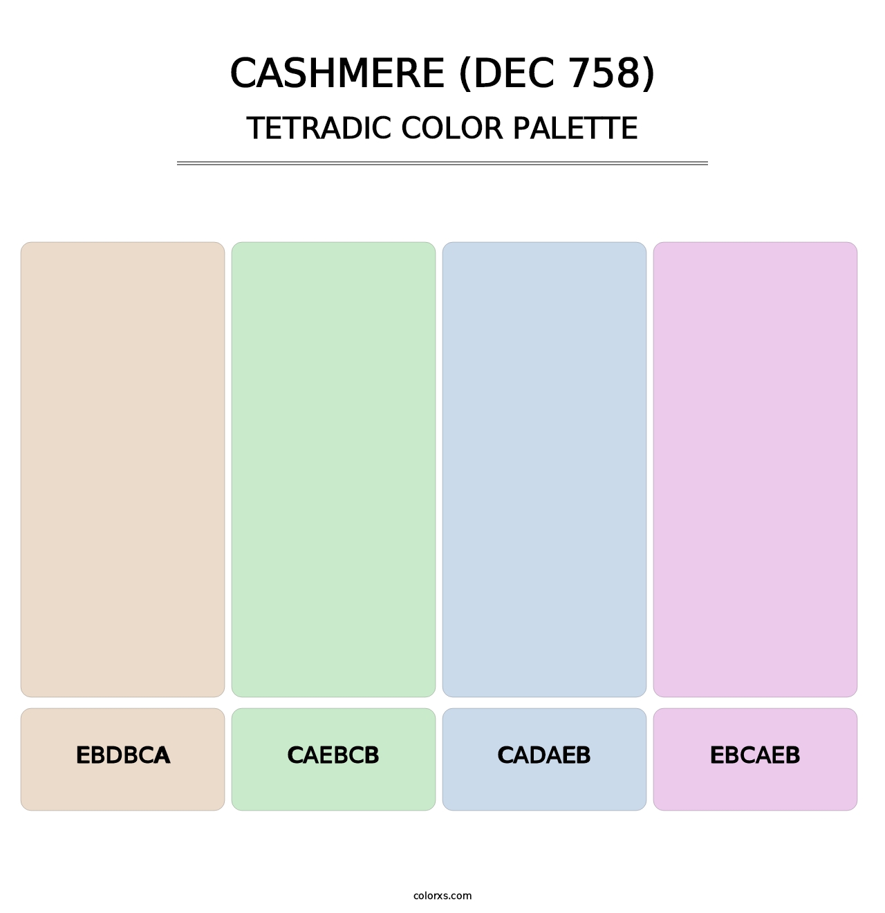 Cashmere (DEC 758) - Tetradic Color Palette