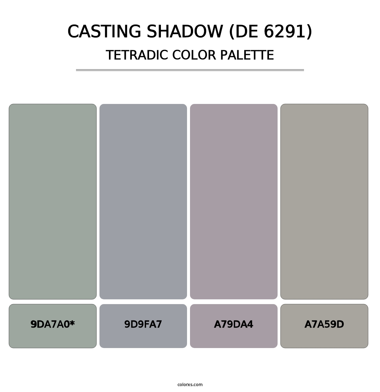 Casting Shadow (DE 6291) - Tetradic Color Palette