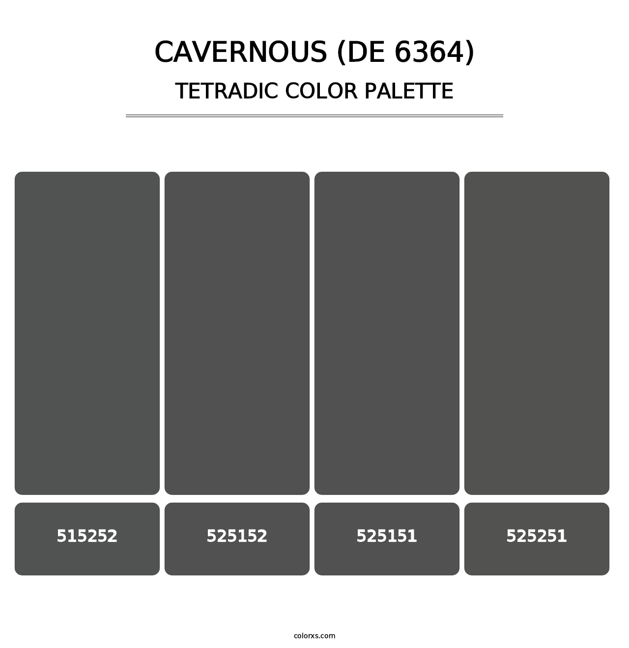 Cavernous (DE 6364) - Tetradic Color Palette