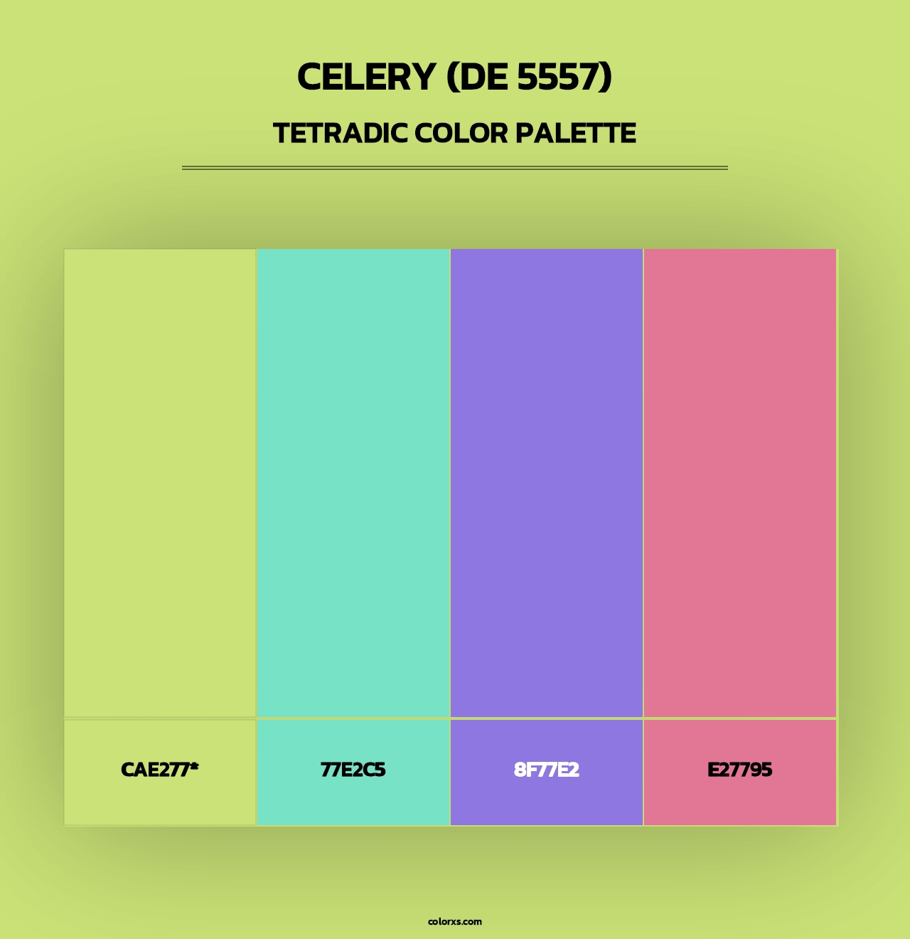 Celery (DE 5557) - Tetradic Color Palette