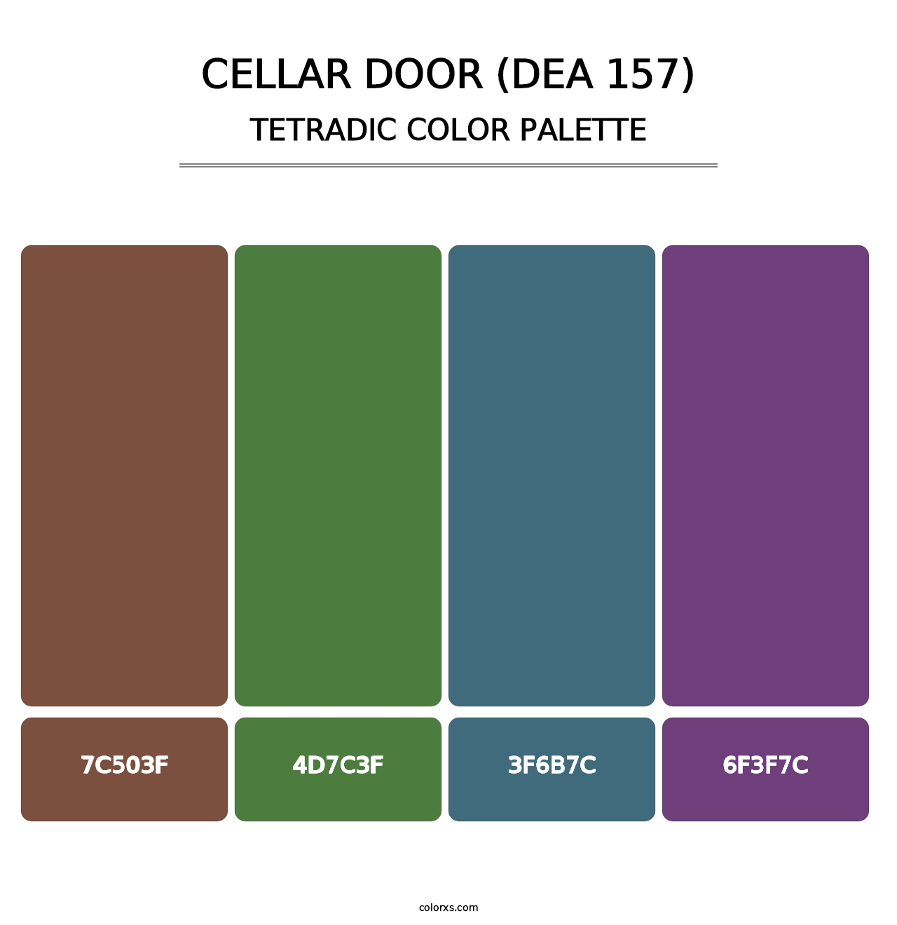 Cellar Door (DEA 157) - Tetradic Color Palette