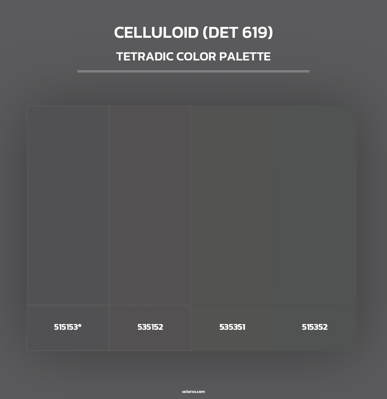Celluloid (DET 619) - Tetradic Color Palette
