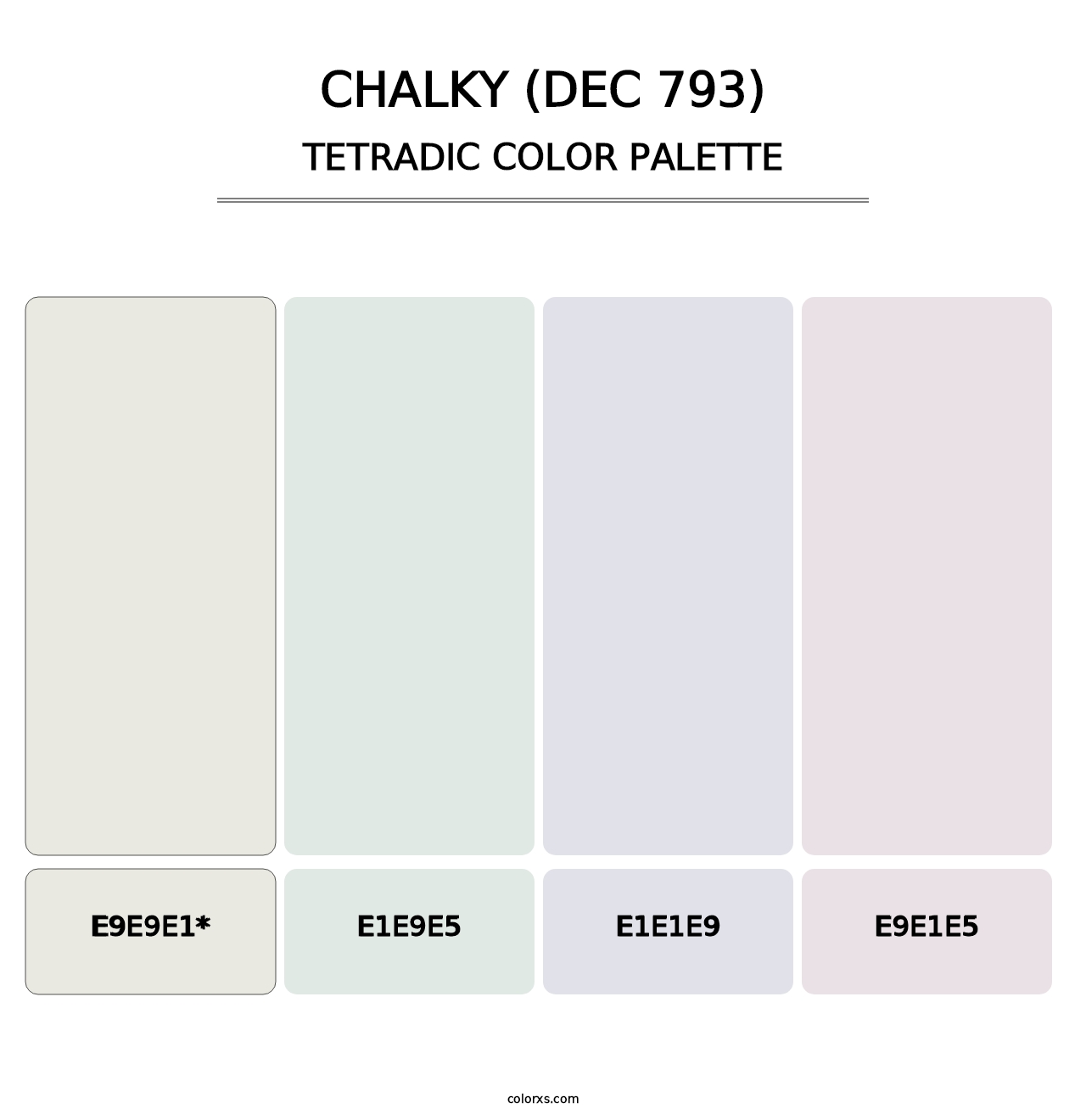 Chalky (DEC 793) - Tetradic Color Palette