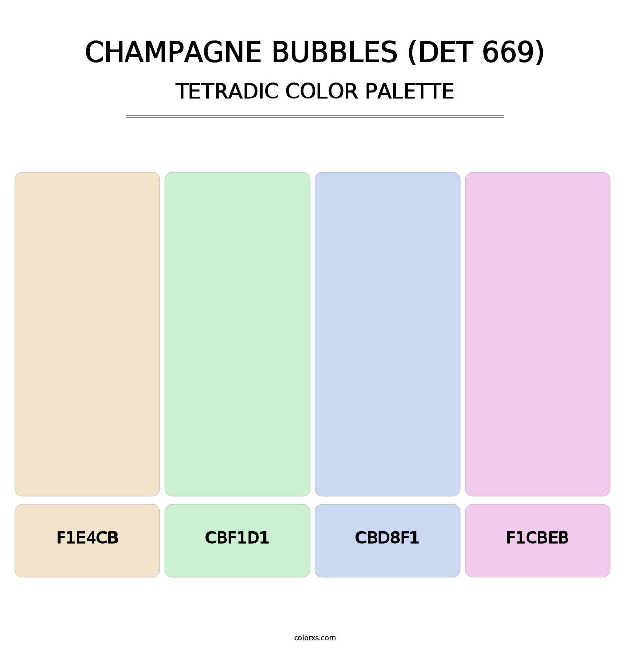 Champagne Bubbles (DET 669) - Tetradic Color Palette
