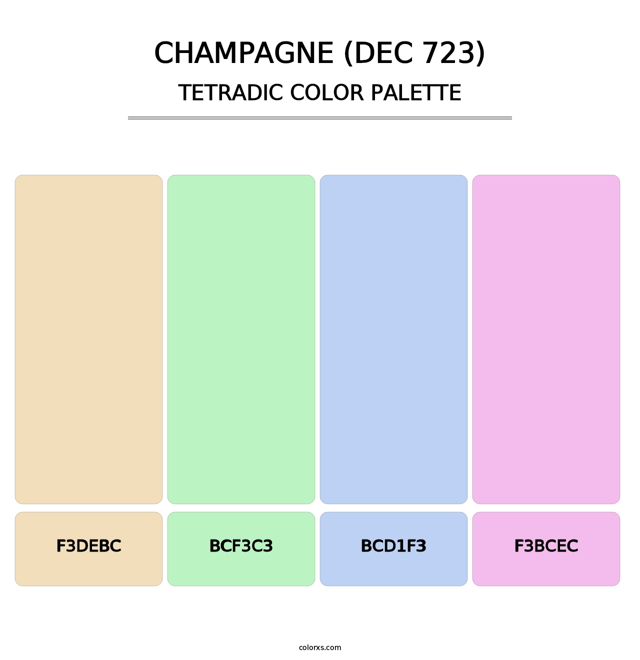 Champagne (DEC 723) - Tetradic Color Palette