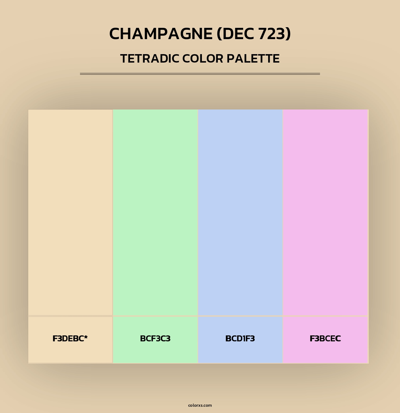 Champagne (DEC 723) - Tetradic Color Palette