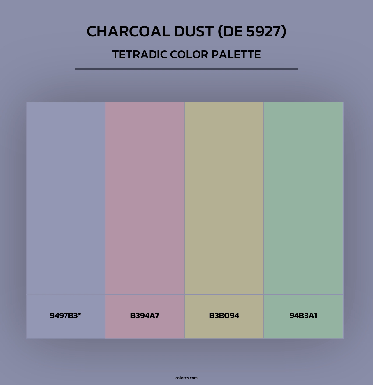 Charcoal Dust (DE 5927) - Tetradic Color Palette
